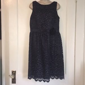 Marina Lace Shimmer Navy Blue, sz 10